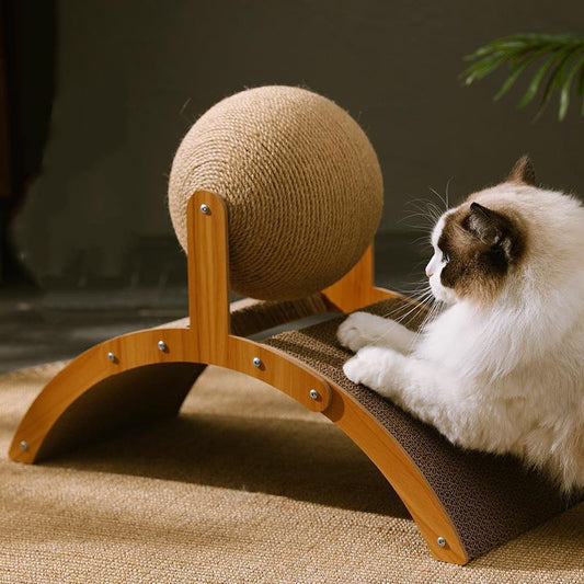 Arch Shaped Scratching Post with Rope Ball – Unique Cat Scratcher