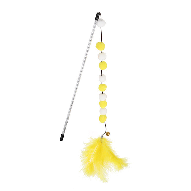 Pom Pom Cat Teaser Wand – Color Matching with Feather and Pom Poms