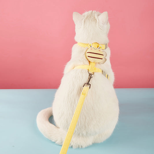 Cute Bumble Bee Cat Harness & Leash – Adjustable & Comfortable