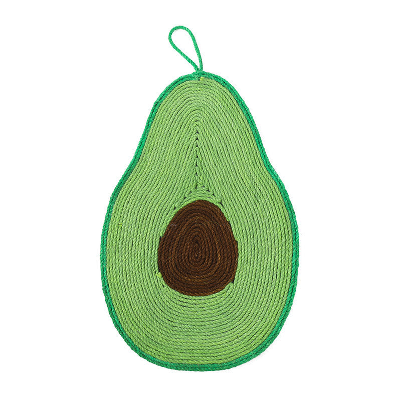 Avocado Shaped Wall-Mounted Scratcher – Roped Design for Cats