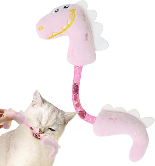 Dinosaur Catnip Dental Chew Toy – Plush Toy with Catnip & Teeth Cleaning