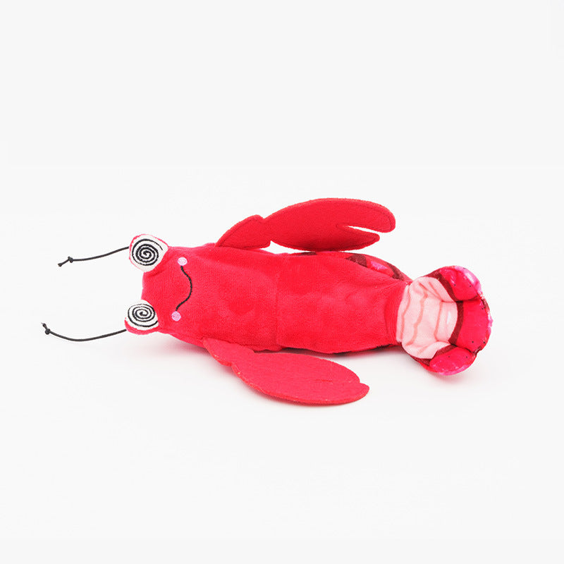 Interactive Sea Creature Cat Toy – Rechargeable Plush Shrimp & Lobster