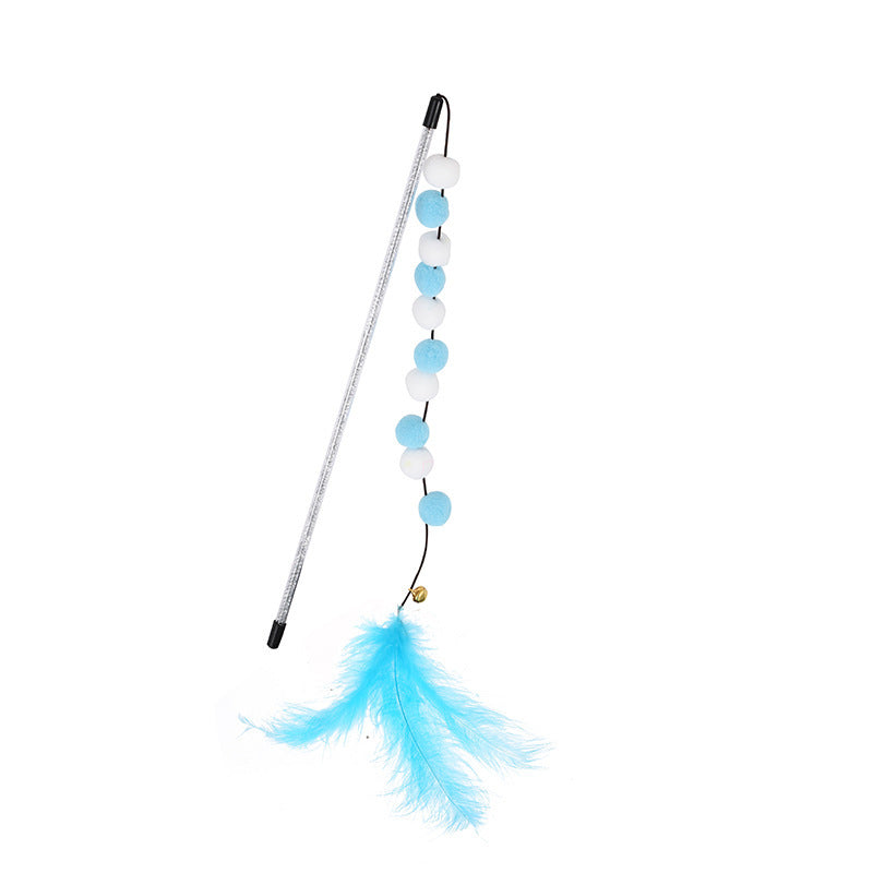 Pom Pom Cat Teaser Wand – Color Matching with Feather and Pom Poms