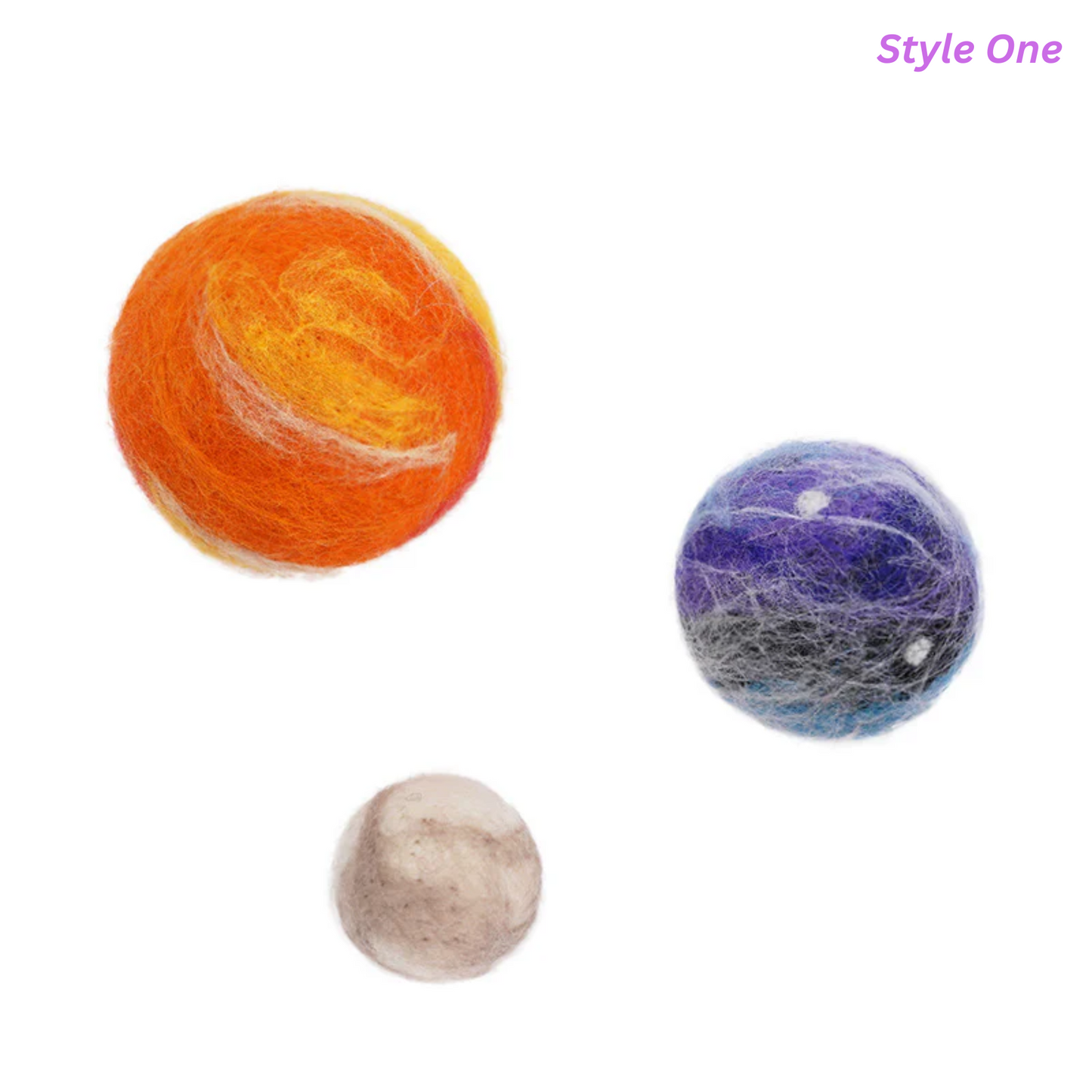 Catnip-Filled Felt Planet Balls for Cats – Interactive Pet Toys