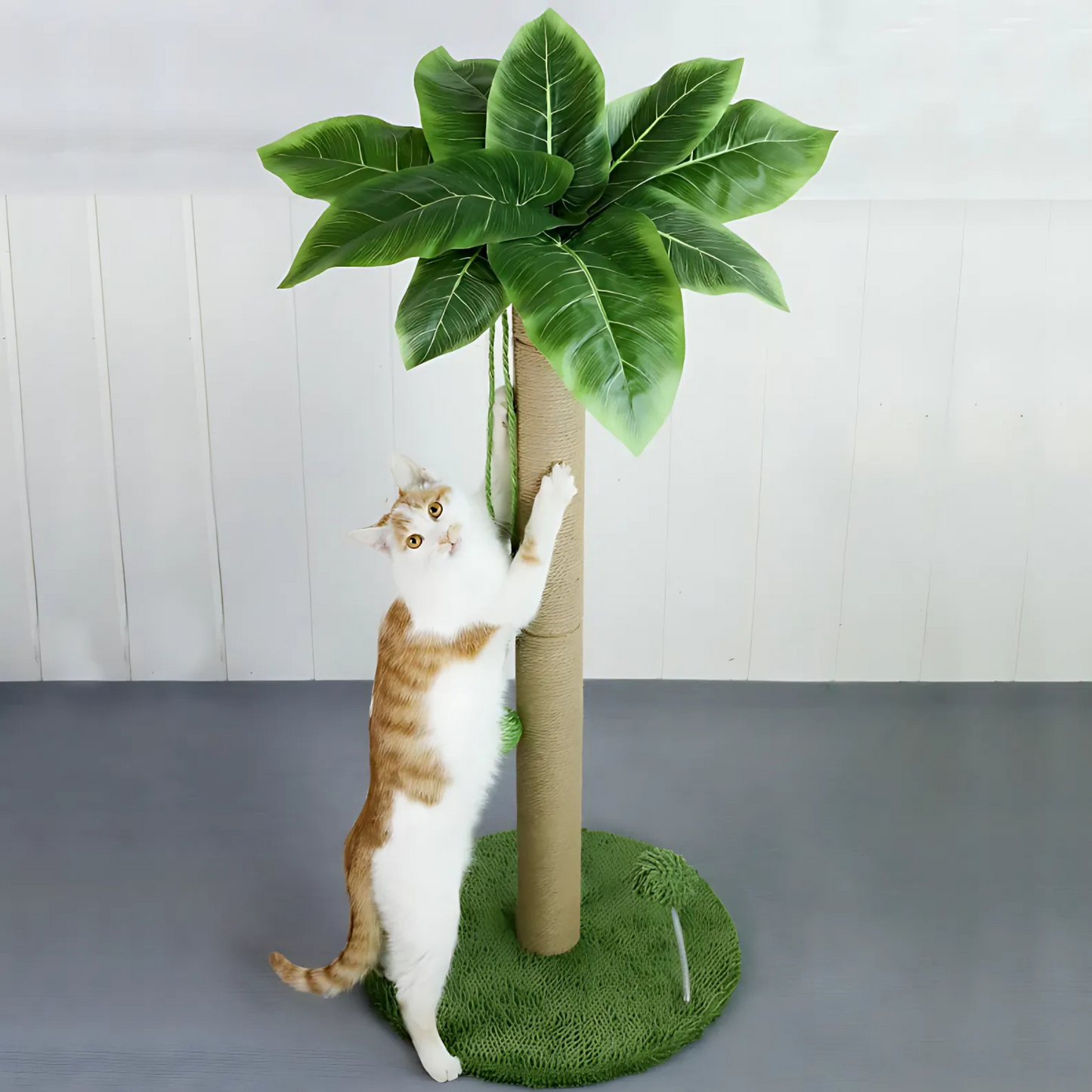 Tall Tree Cat Scratching Post with Hanging Balls & Spring Ball – 32.3 Inches High