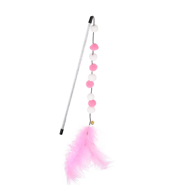 Pom Pom Cat Teaser Wand – Color Matching with Feather and Pom Poms