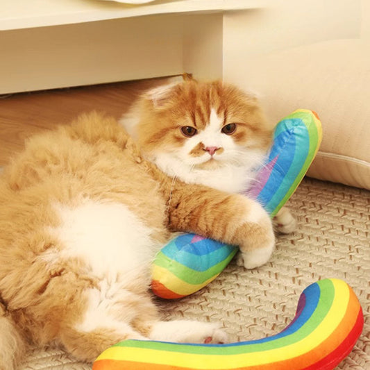 Rainbow-Shaped Cat Toy Filled with Catnip – Interactive and Fun for Cats